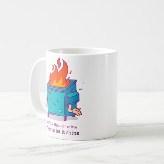 Mug Cette Petite Lumière : Conception De Feu De Dumste (Devant gauche)