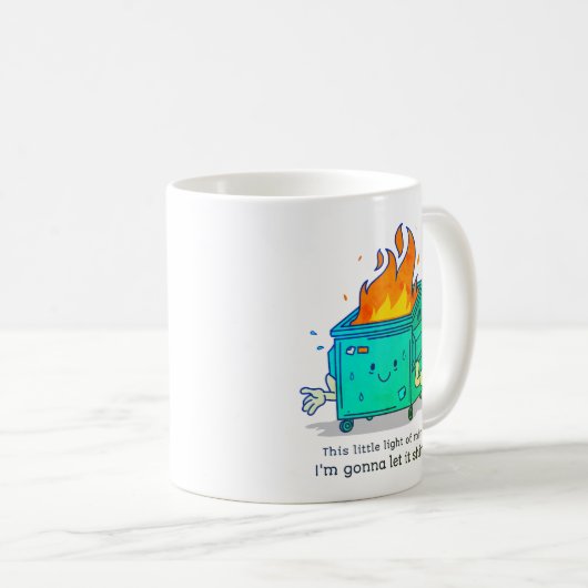 Mug Cette Petite Lumière : Conception De Feu De Dumste (Devant droit)