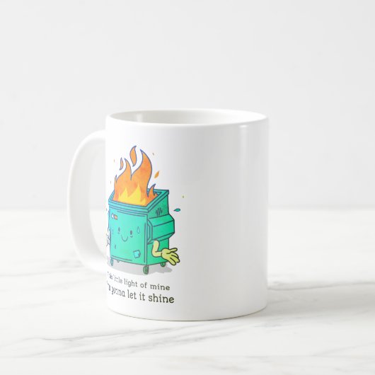 Mug Cette Petite Lumière : Conception De Feu De Dumste (Devant gauche)