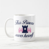 Mug Cette Princesse Se Sauve Elle-Même (Gauche)