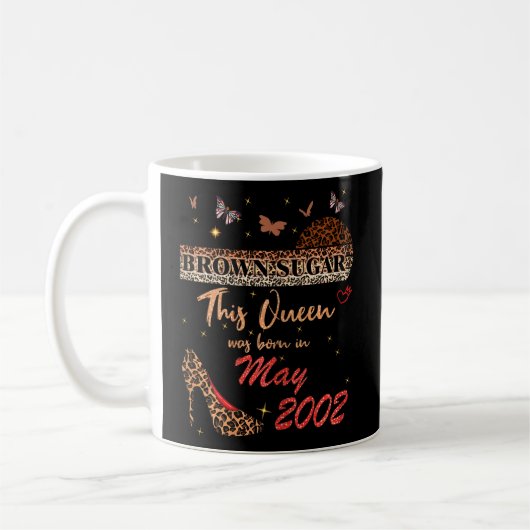 Mug Cette Reine Est Née En Mai 2002 Brown Sugar Birthd (Gauche)