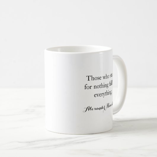 Mug Ceux Qui Ne Sont Pas Pour Rien Citer Hamilton (Devant droit)
