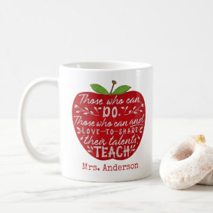 Mug Ceux qui peuvent apprendre citent Apple  Nom de l'