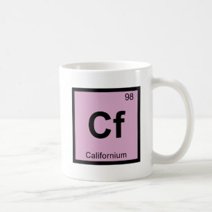 Mug Cf - Californium Chimie Symbole du tableau périodi