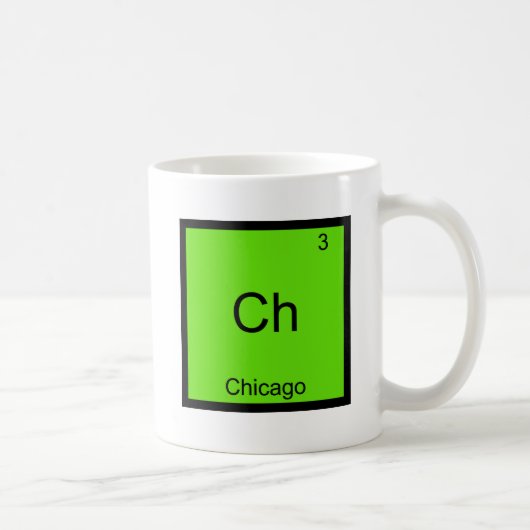 Mug Ch - Chicago Funny Chimie Élément Symbole Tee (Droite)