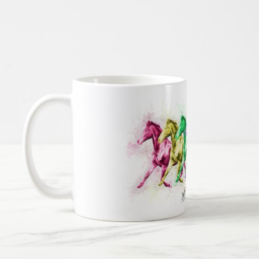 Mug Ch?ur équin d'arc-en-ciel (Gauche)