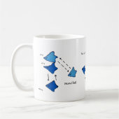 Mug Cha Cha-cha, pied bleu (Gauche)