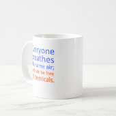 Mug Chacun respire le même air ; (Devant gauche)