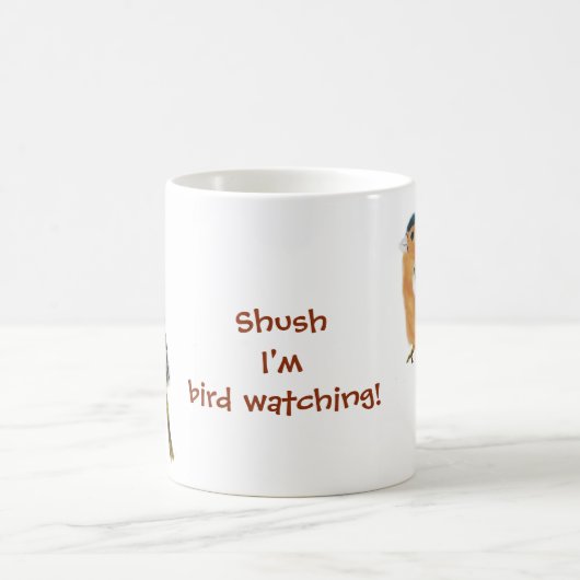 Mug Chaffinch Oiseau Observer drôle (Centre)