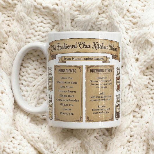 Mug Chai Spice Recipe Rustic Pantry Label