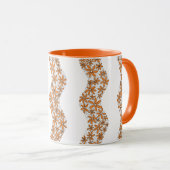 Mug Chaîne de marguerite Fleur laide rayures orange (Devant droit)