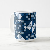 Mug Chaîne double étoile dans les tons bleu (Devant gauche)