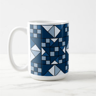 Mug Chaîne double étoile dans les tons bleu