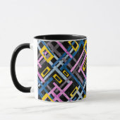 Mug Chaîne rectangulaire de couleurs vives géométrique (Gauche)