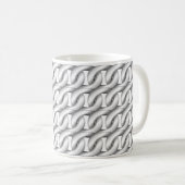 Mug Chaînes de pâte à café blanche (Devant droit)