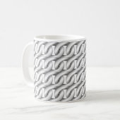 Mug Chaînes de pâte à café blanche (Devant gauche)