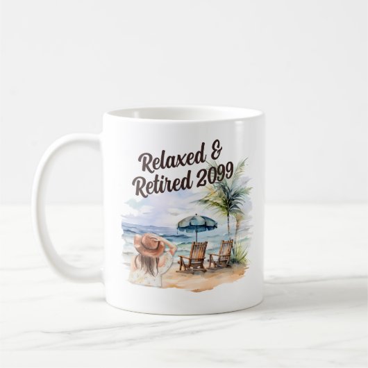 Mug Chaire de plage pour la retraite des femmes (Gauche)
