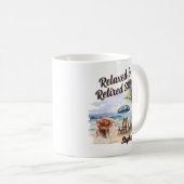 Mug Chaire de plage pour la retraite des femmes (Devant droit)