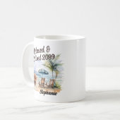Mug Chaire de plage pour la retraite des femmes (Devant gauche)