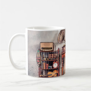 Mug Chaise ancienne, vieille machine à écrire, radio r