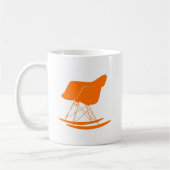 Mug Chaise de balancier d'Eames dans l'orange (Gauche)