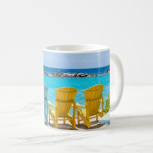 Mug Chaise de plage des Caraïbes Oasis #2 #caribbean # (Devant droit)