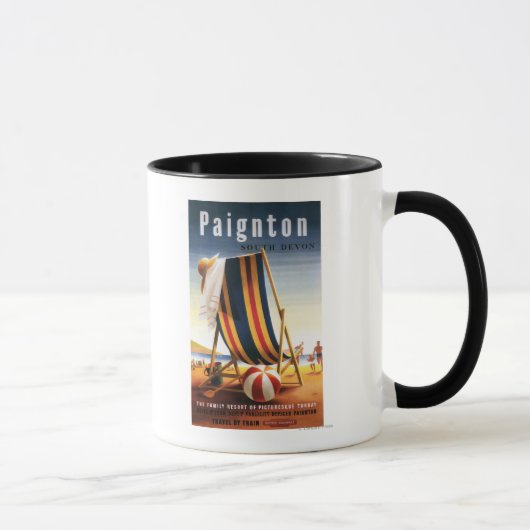 Mug Chaise de plage et affiche de balle de British Rai (Droite)