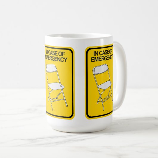 Mug Chaise pliante En coque d'urgence (Devant droit)