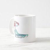 Mug Chaises de piscine et parasol (Devant gauche)