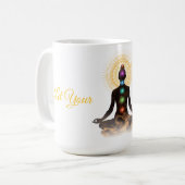 Mug Chakra Silhouette – Let Your Light Shin (Devant gauche)