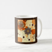 Mug Chaleur Floral Mandala Rustique Boho d'automne (Devant droit)