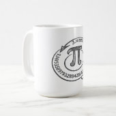 Mug Chalk Style Pi Symbol with Digits – Math Pi Day (Devant gauche)