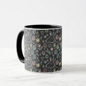Mug Chalkboard Easter Bunny Doodle Pattern (Devant gauche)