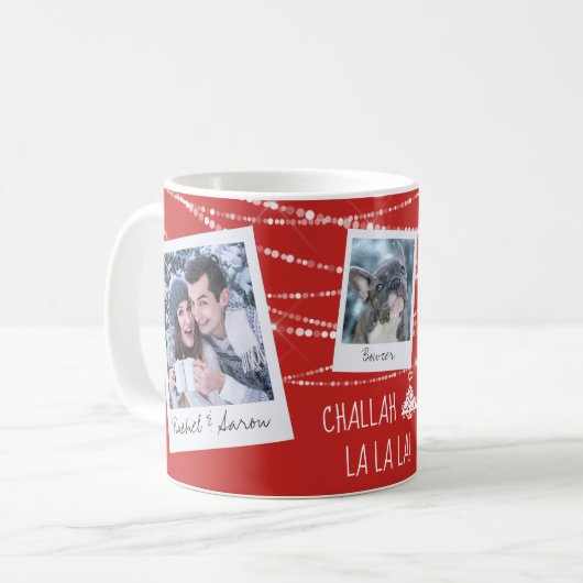 Mug Challah Days La La La Christmas + Hanoukka Photo (Devant gauche)
