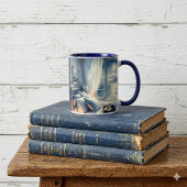 Mug Chambre Côtière au Clair de Lune avec Chat Endormi