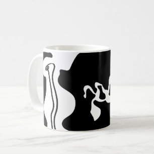 Mug Chambre de décalage : Noir, Blanc et Rouge Abstrai