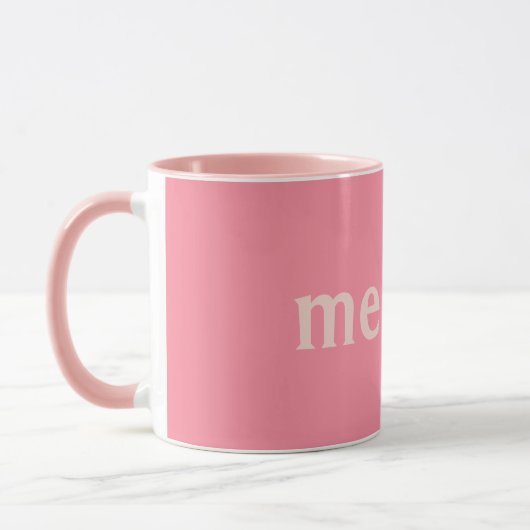 Mug Chambre dortoir moderne nom rose (Gauche)