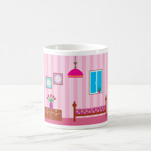 Mug Chambre Fleurie Rose Enfants