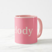 Mug Chambre moderne rose nom  (Devant droit)