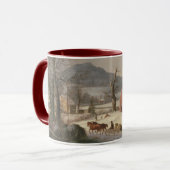 Mug Chambre rouge d'école (scène de pays) 1858 (Devant gauche)