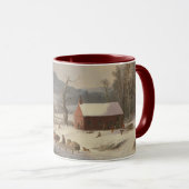 Mug Chambre rouge d'école (scène de pays) 1858 (Devant droit)