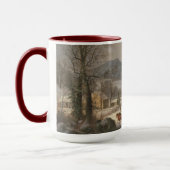 Mug Chambre rouge d'école (scène de pays) 1858 (Gauche)
