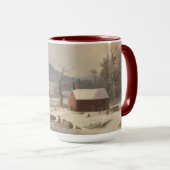 Mug Chambre rouge d'école (scène de pays) 1858 (Devant droit)