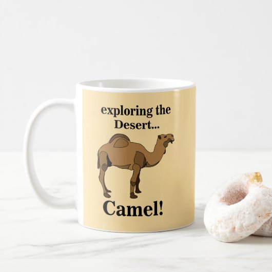 Mug Chameau Désert Animal Drôle (Avec donut)
