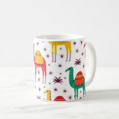 Mug Chameau plat, motif décorative. (Devant droit)
