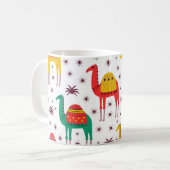 Mug Chameau plat, motif décorative. (Devant gauche)