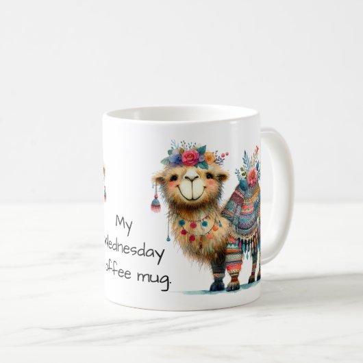 Mug Chameau Whimsical Mercredi Jour de la Humpe (Devant droit)