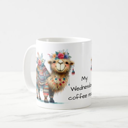 Mug Chameau Whimsical Mercredi Jour de la Humpe (Devant gauche)