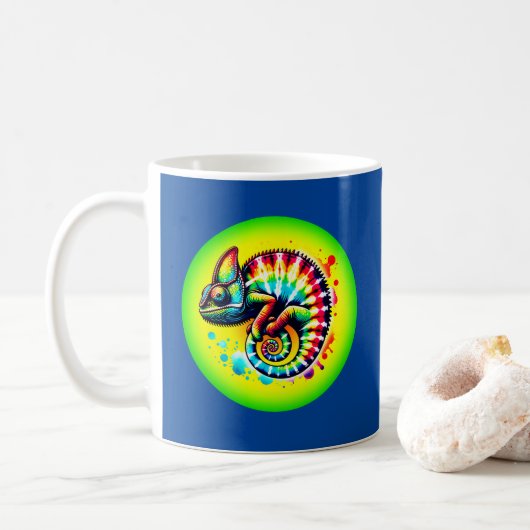 Mug Chameleon Cravate-Dye (Avec donut)