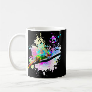 Mug Chameleon Lizard Arc-en-ciel Lunettes d'amour du c